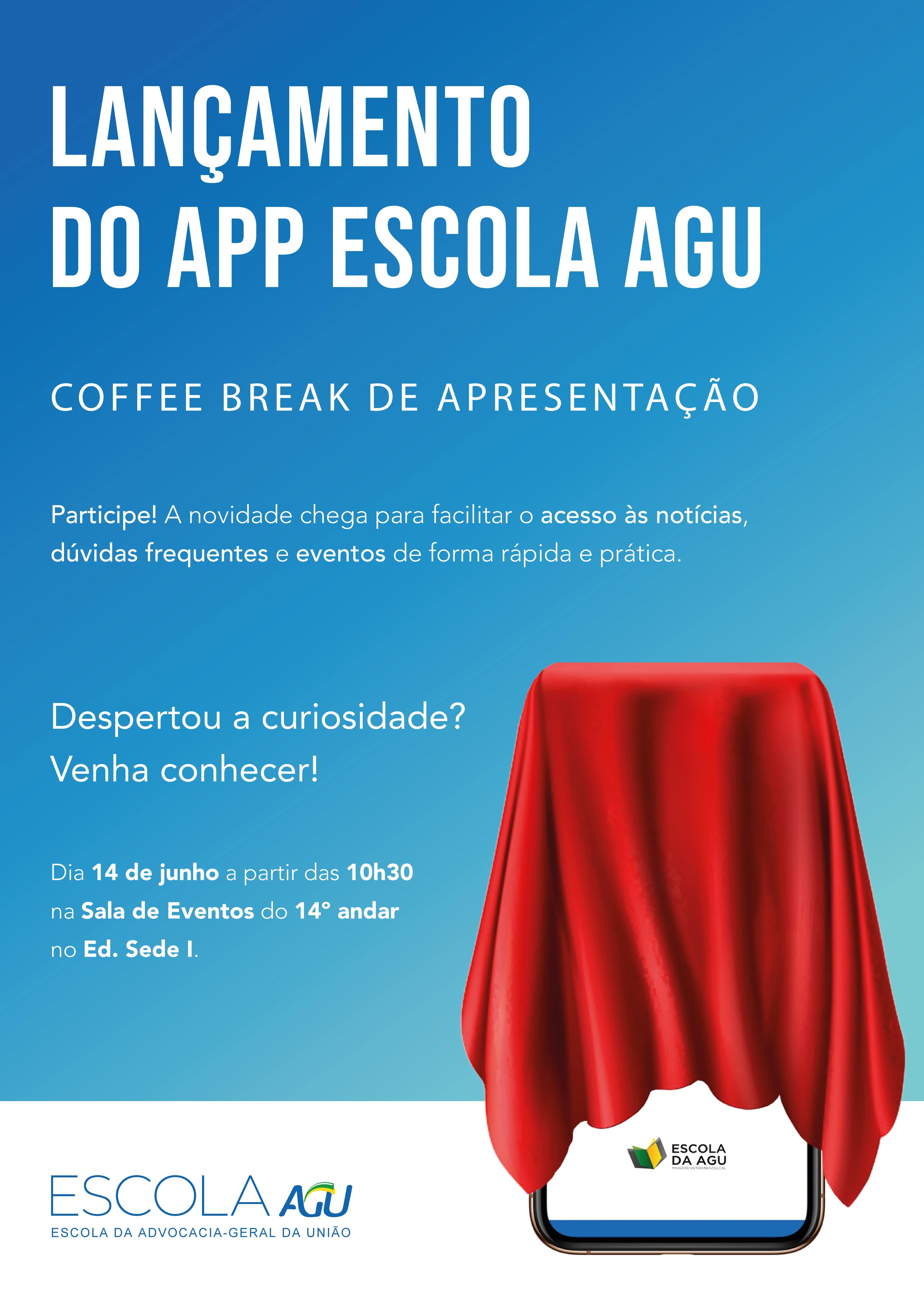 Poster for the launch event of the AGU School APP.