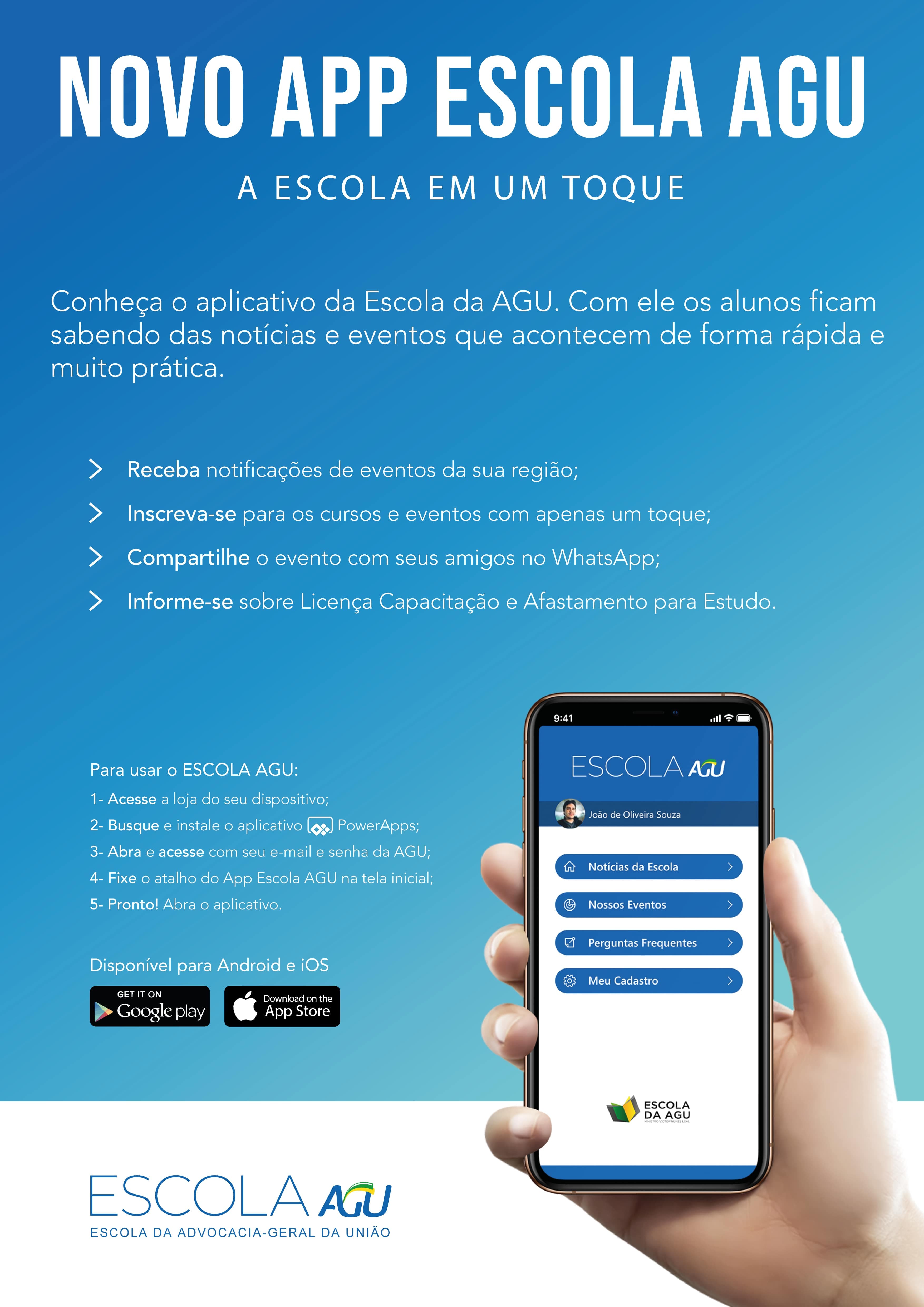 Publicity poster for the AGU School APP.