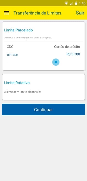 High fidelity prototipation of limit transfer function for the Bank of Brazil APP 2.0.