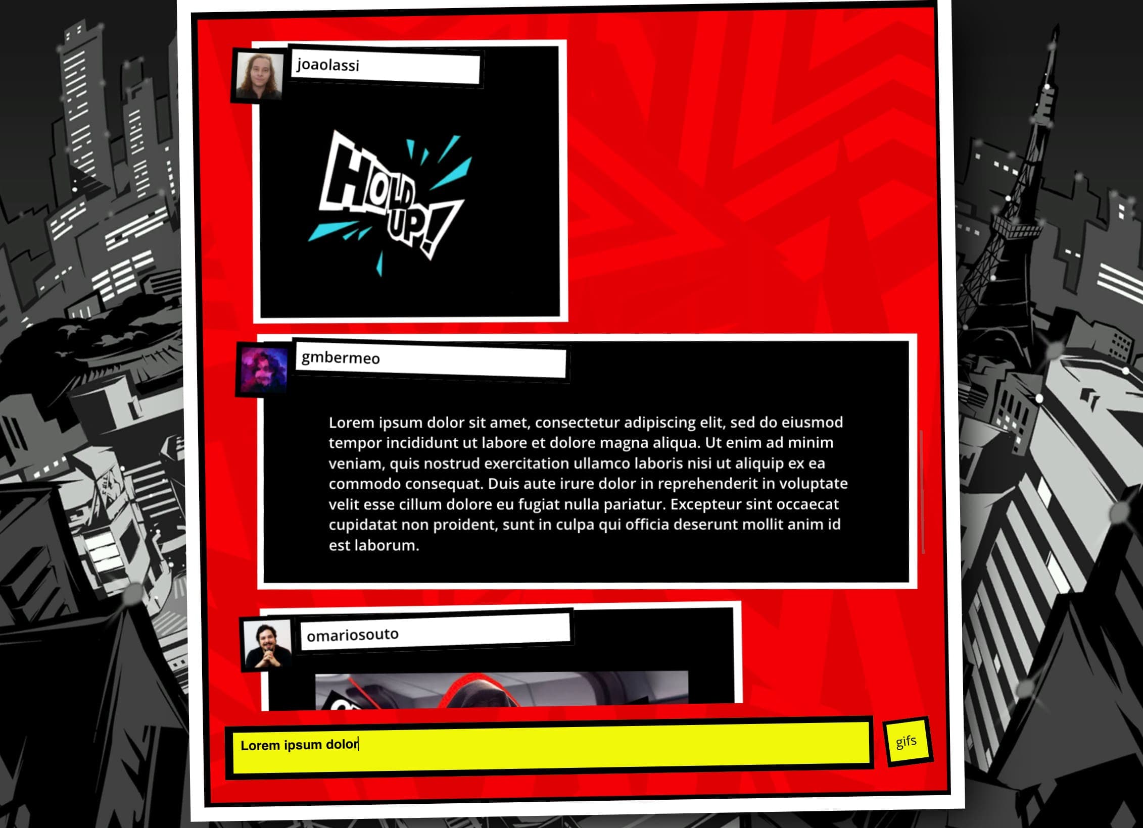 Persona's Metaverse Web Chat made for Alura's Coding Bootcamp of React (Next.js) in January of 2022.